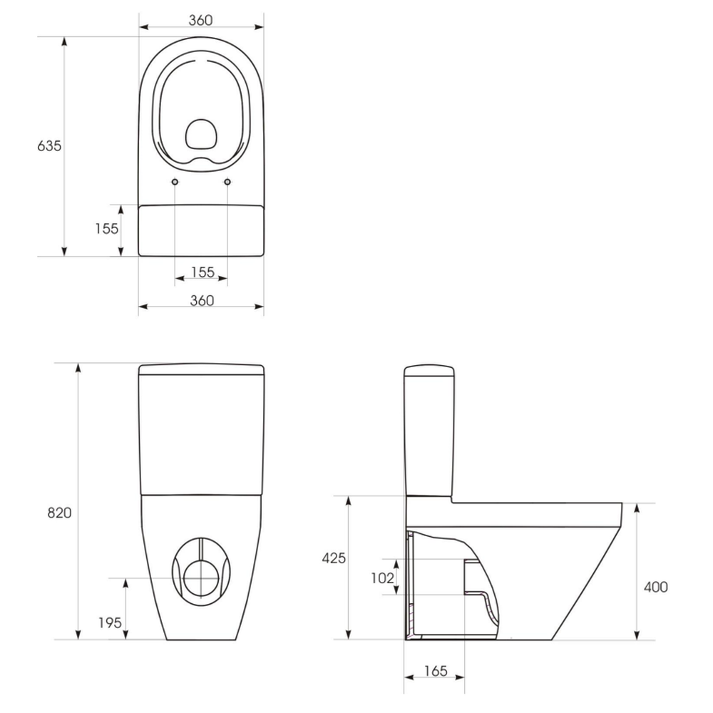 Set vas wc stativ rimless oval Cersanit Crea cu rezervor si capac soft close inclus, alb [4]