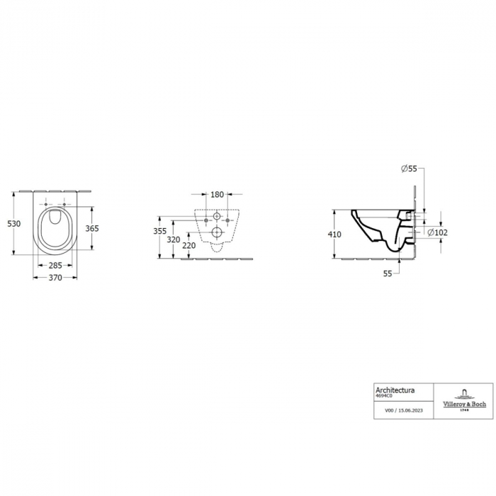 Set vas WC suspendat alb alpin cu capac soft close, Direct Flush & Twist Flush, Villeroy & Boch Architectura [6]