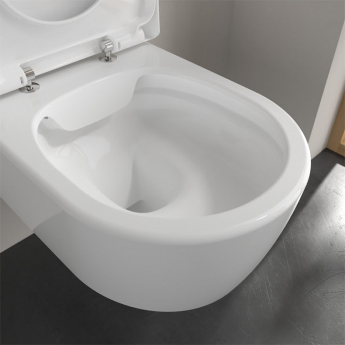 Set vas WC suspendat alb alpin, direct flush cu capac soft close si quick release, Villeroy & Boch Avento [3]