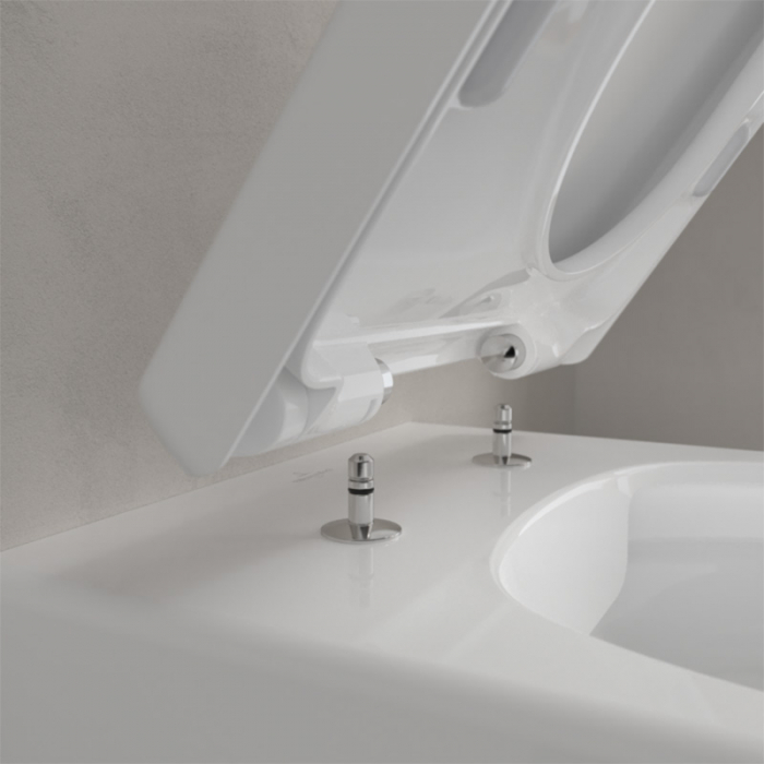 Set vas WC suspendat alb alpin, direct flush cu capac soft close si quick release, Villeroy & Boch Avento [2]