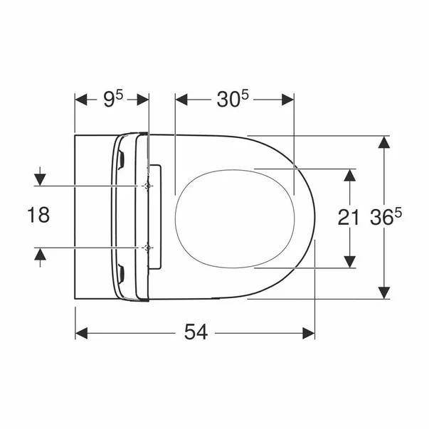 Set vas WC suspendat alb mat cu capac soft close cu ornament crom, Geberit One TurboFlush [4]