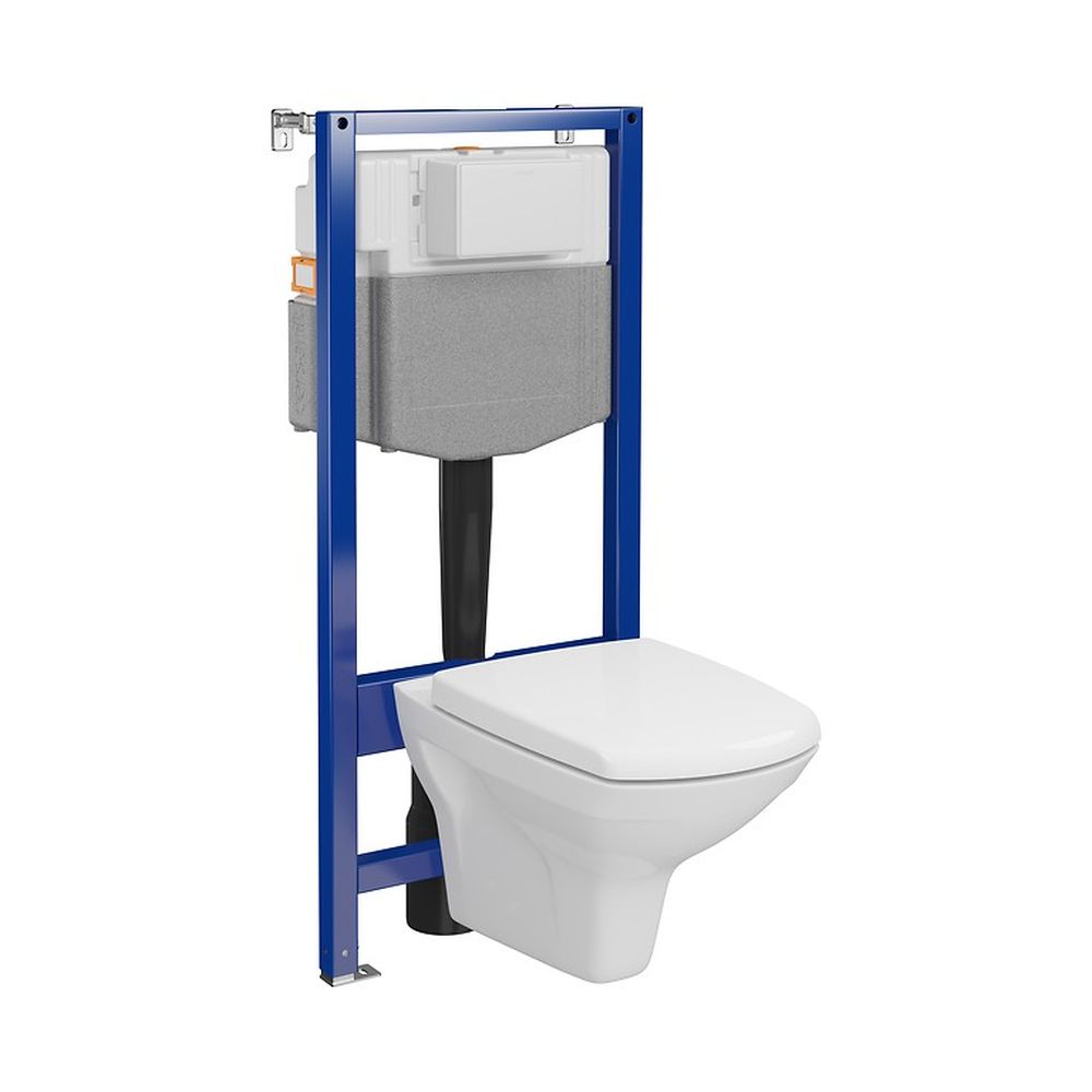 Set vas wc suspendat Carina CleanOn cu capac soft close si rezervor incastrat C37 Aqua 50 [3]