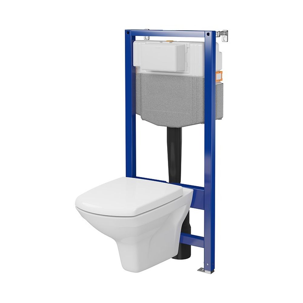 Set vas wc suspendat Carina CleanOn cu capac soft close si rezervor incastrat C37 Aqua 50 [4]