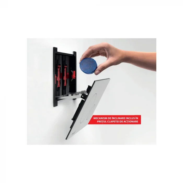 Set vas wc suspendat cu functie de bideu si baterie negru mat inclusa Foglia Safari, rezervor wc si clapeta aluminiu negru mat, Alcaplast [5]