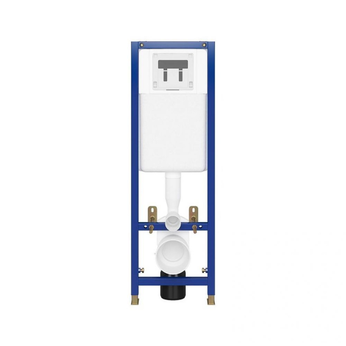 Set vas wc suspendat CleanOn Zip cu capac soft close, rezervor incastrat si clapeta crom lucios butoane rotunde [6]