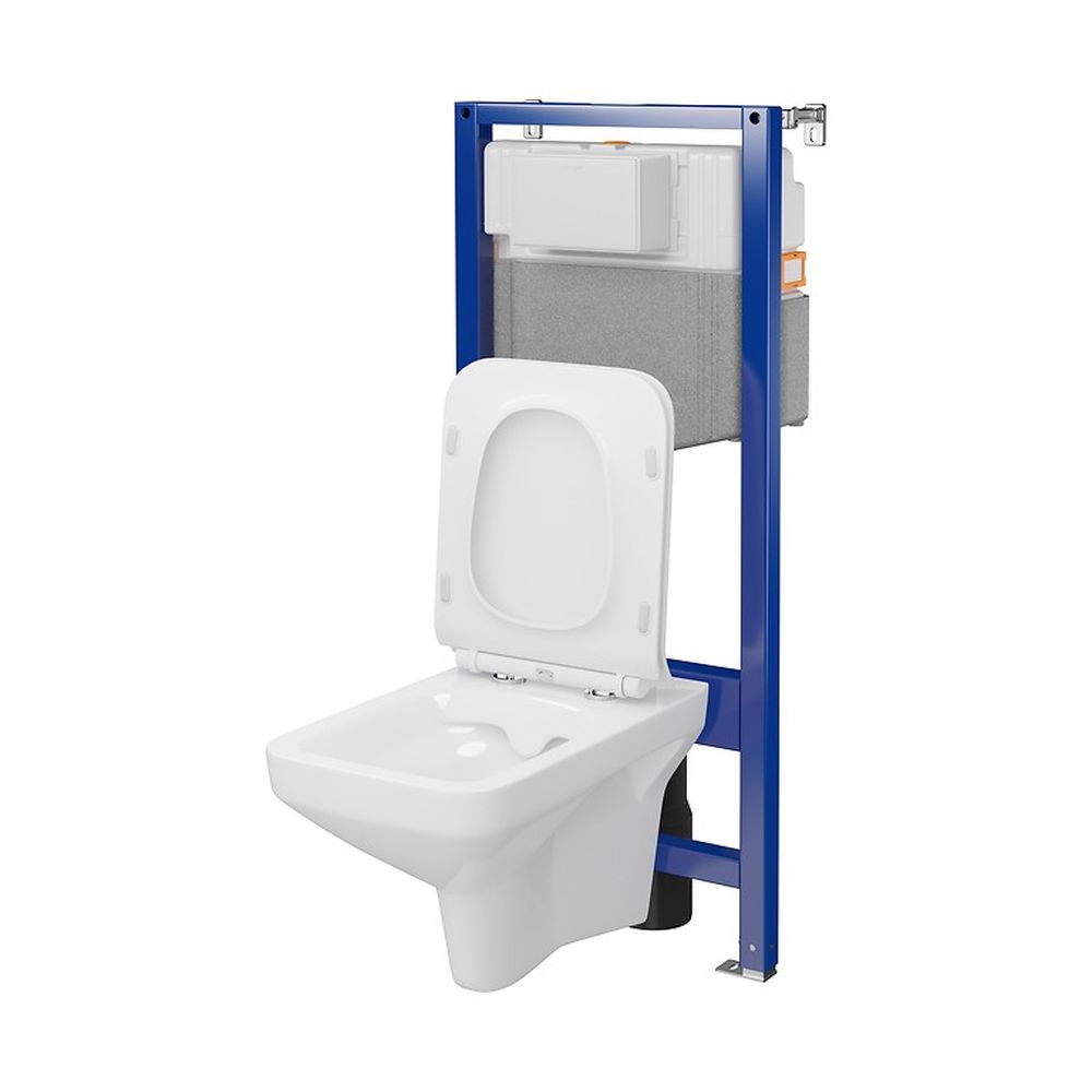 Set vas wc suspendat Como CleanOn cu capac soft close si rezervor incastrat C39 Aqua 50 [2]