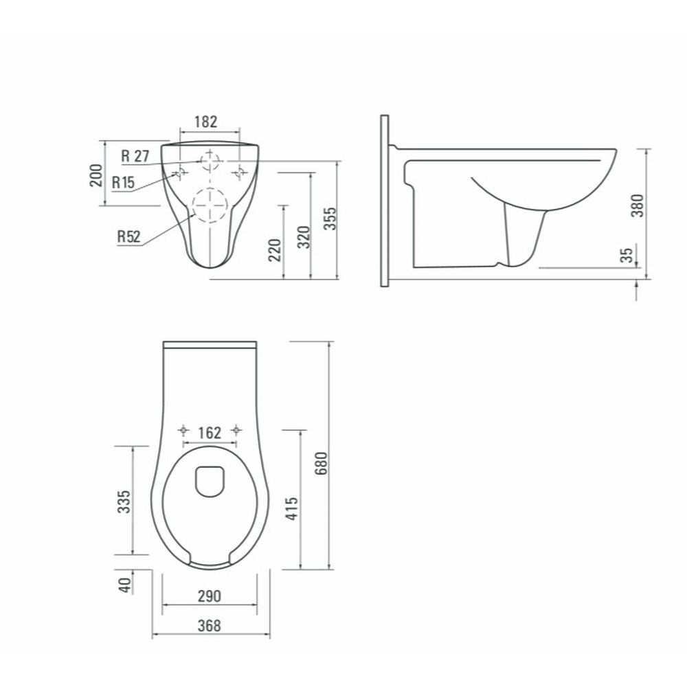 Set vas wc suspendat cu capac soft close, lavoar baie pentru persoane cu dizabilitati si rezervor wc cu clapeta alba [3]