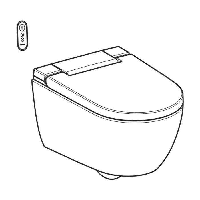 Set vas wc suspendat cu capac softclose si functie bideu Geberit AquaClean Alba [3]