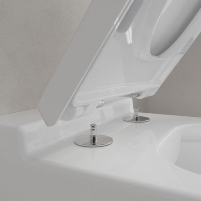 Set vas wc suspendat dreptunghiular, alb lucios, capac soft close si quick release, Villeroy & Boch Finion [4]
