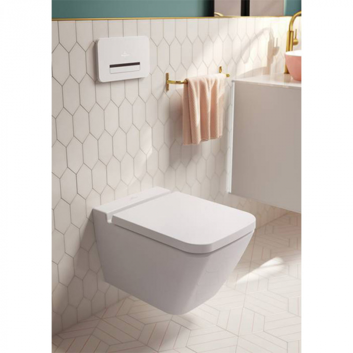 Set vas wc suspendat dreptunghiular, alb lucios, capac soft close si quick release, Villeroy & Boch Finion [2]