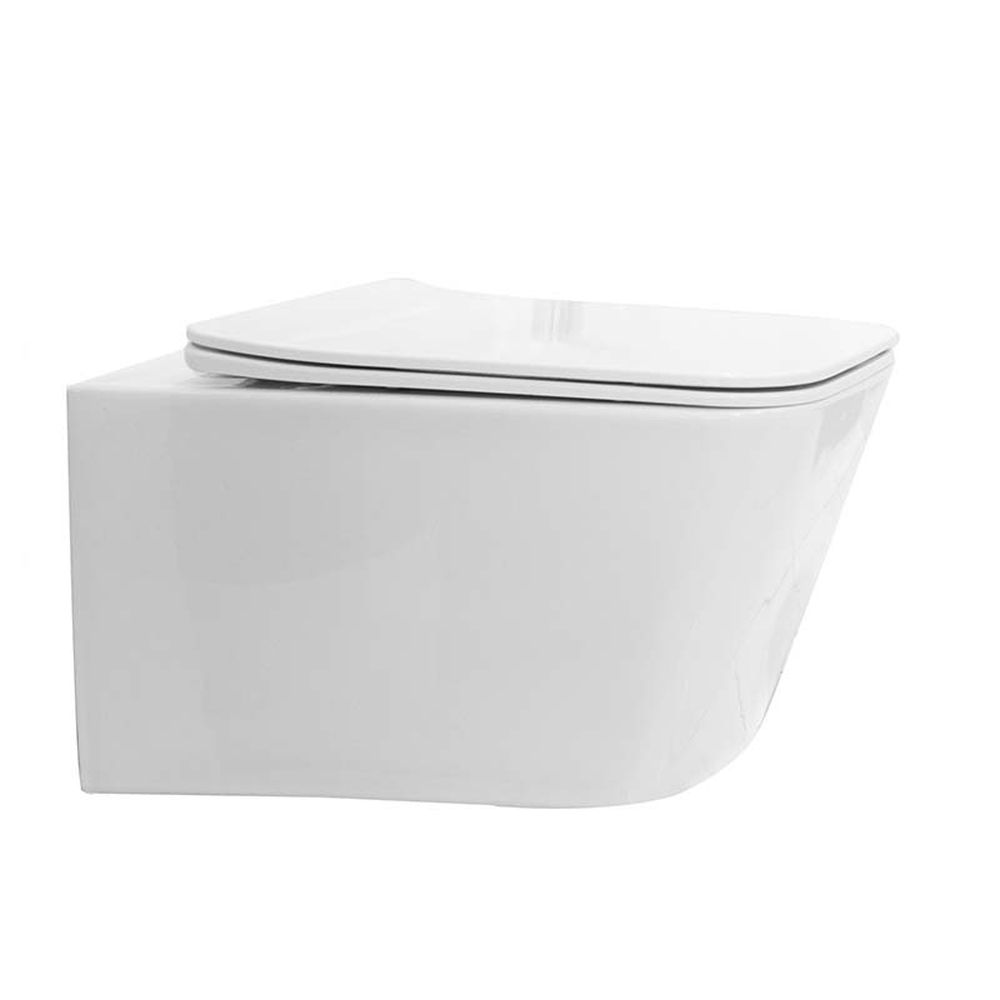Set vas WC suspendat, Fluminia, Paris, rimless, cu capac quick release si soft close [2]