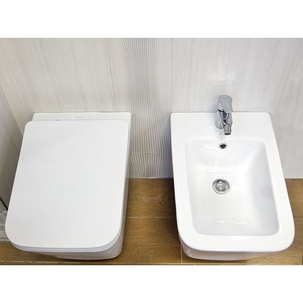 Set vas WC suspendat, Fluminia, Paris, rimless, cu capac quick release si soft close [6]
