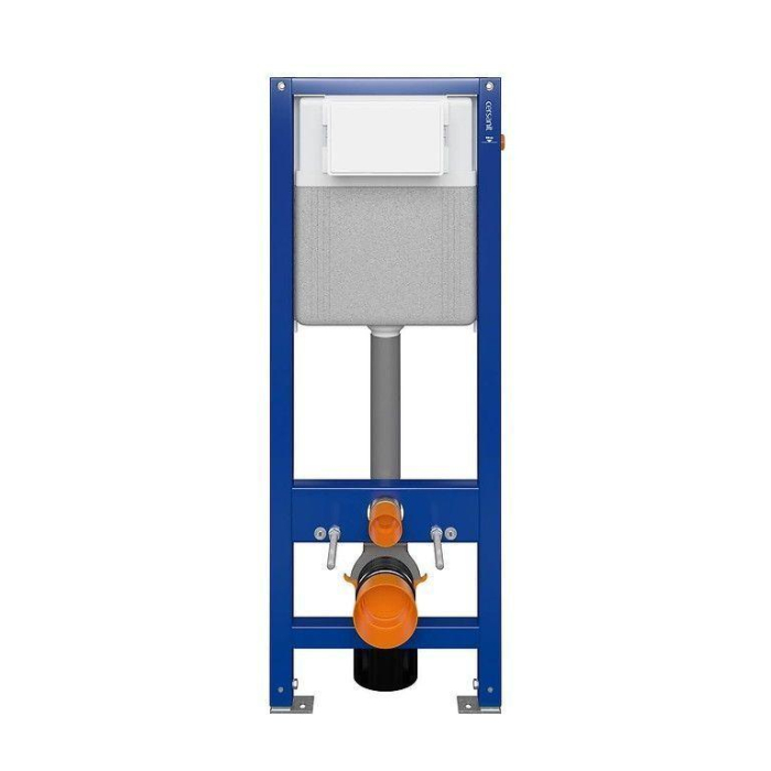 Set vas wc suspendat Larga Square CleanOn cu capac soft close, rezervor incastrat si clapeta crom lucios [7]