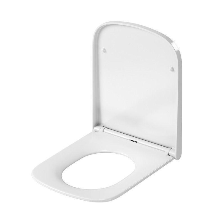 Set vas wc suspendat Larga Square CleanOn cu capac soft close, rezervor incastrat si clapeta crom lucios [6]