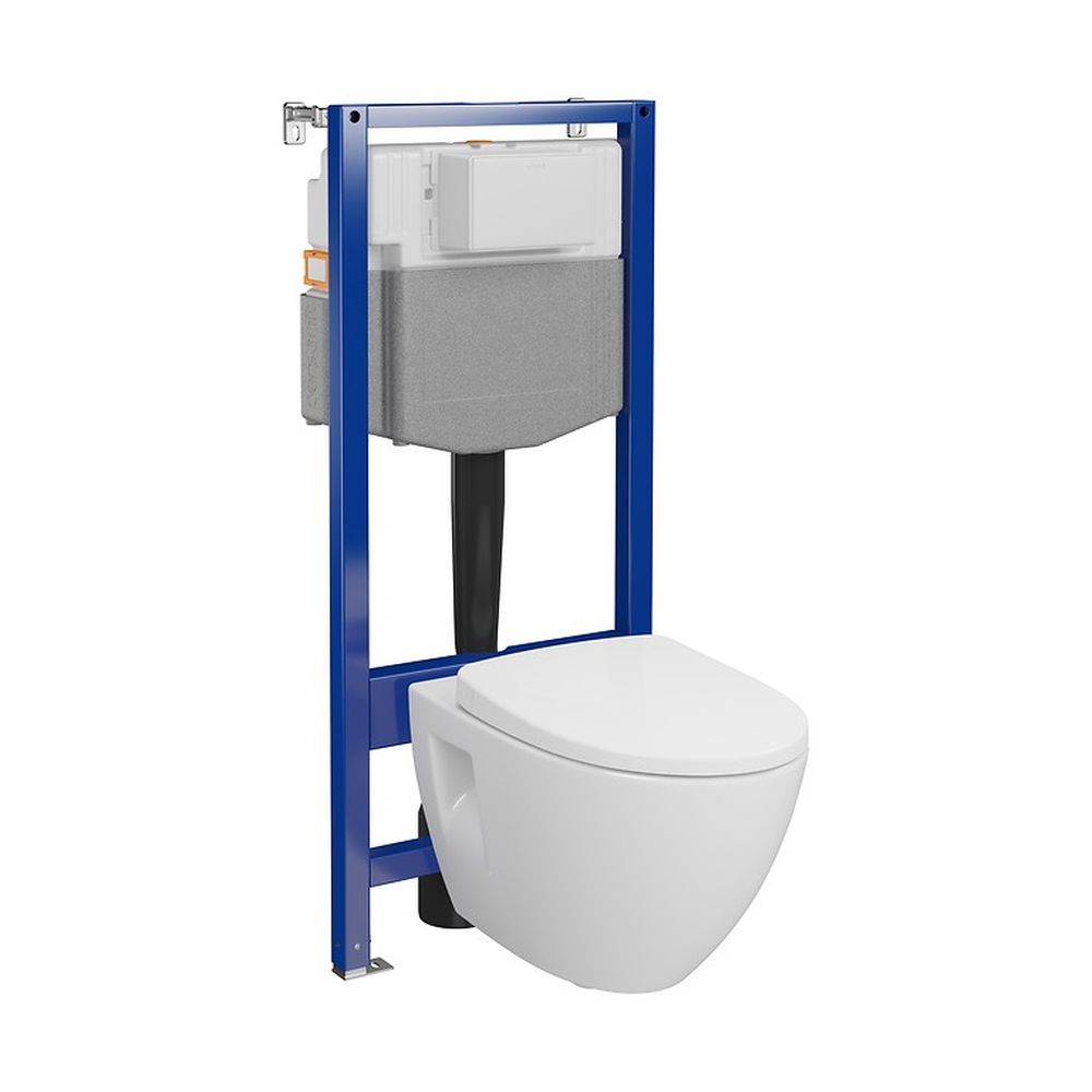 Set vas wc suspendat Moduo Plus CleanOn cu capac soft close si rezervor incastrat C35 Aqua 50 [3]