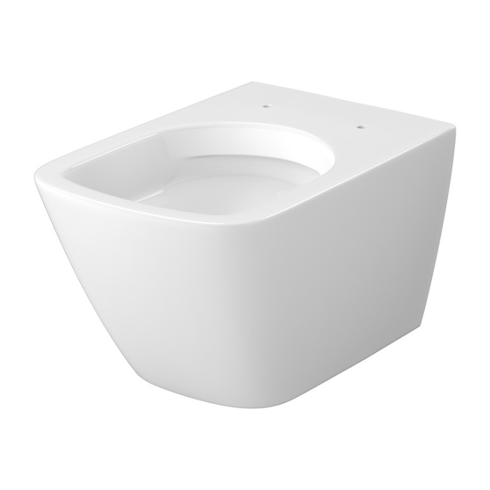 Set vas Wc suspendat patrat, alb si capac duroplast slim Cersanit City Pro [3]