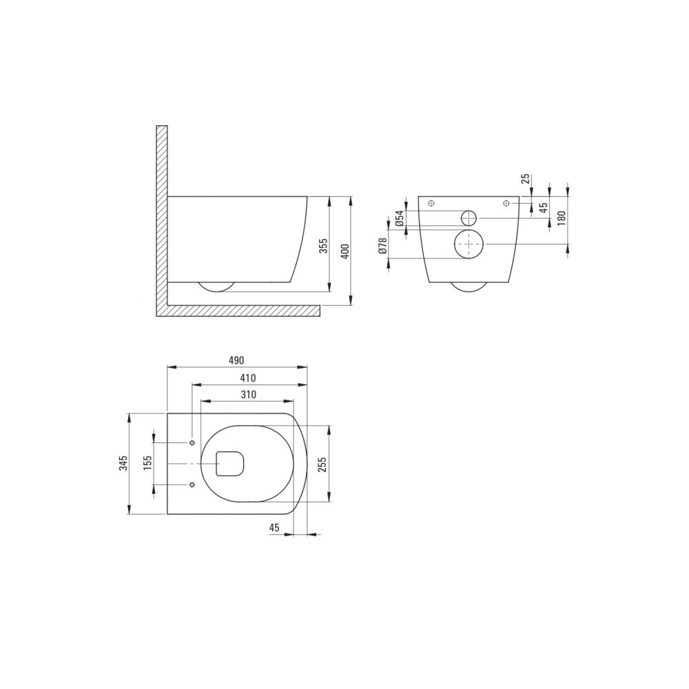 Set vas wc suspendat rimless dreptunghiular alb cu capac slim inclus Deante, Avis [7]