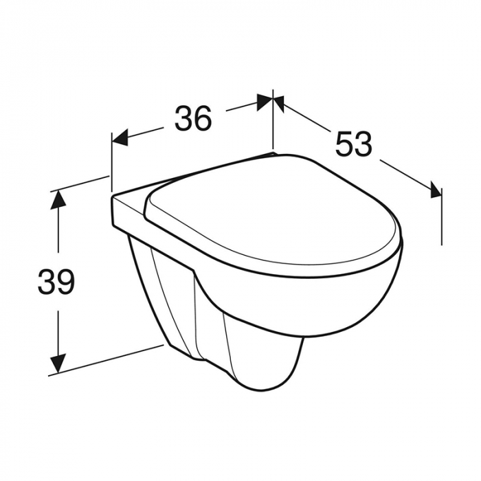 Set vas WC suspendat rimless alb cu capac soft close si quick release, Geberit Selnova [3]
