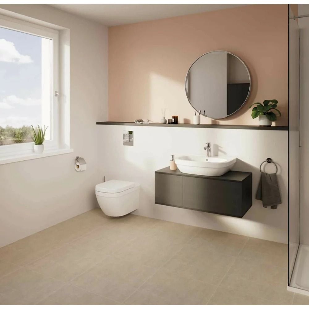 Set vas wc suspendat rimless cu capac Grohe Euroceramic, rezervor incastrat Rapid SL si clapeta crom [2]