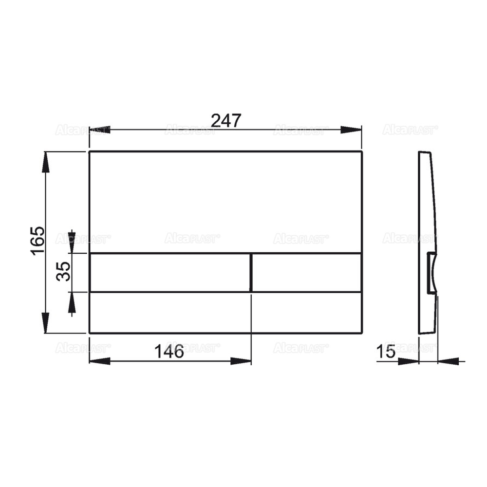 Set vas wc suspendat rimless cu capac soft close Oslo Foglia, rezervor incastrat si clapeta crom mat Alcaplast [9]