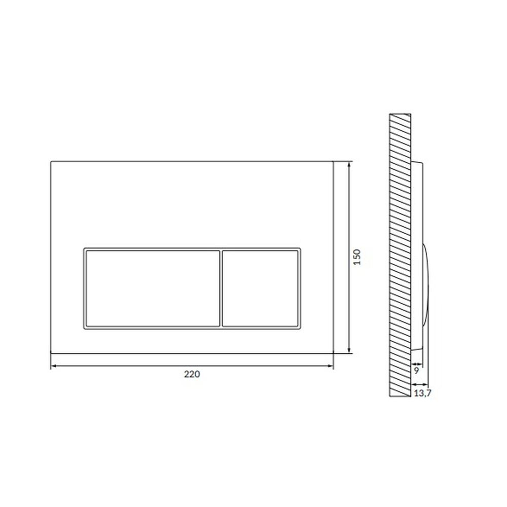 Set vas wc suspendat rimless cu capac soft close Bristol, rezervor incastrat si clapeta alba Cersanit Presto II [5]