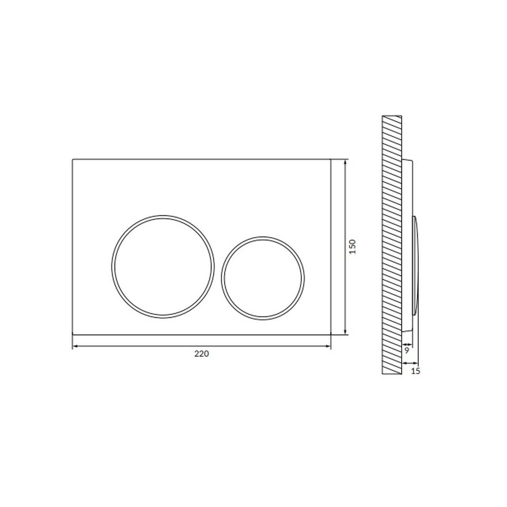 Set vas wc suspendat rimless cu capac soft close Bristol, rezervor incastrat si clapeta crom lucios Cersanit Luna [5]