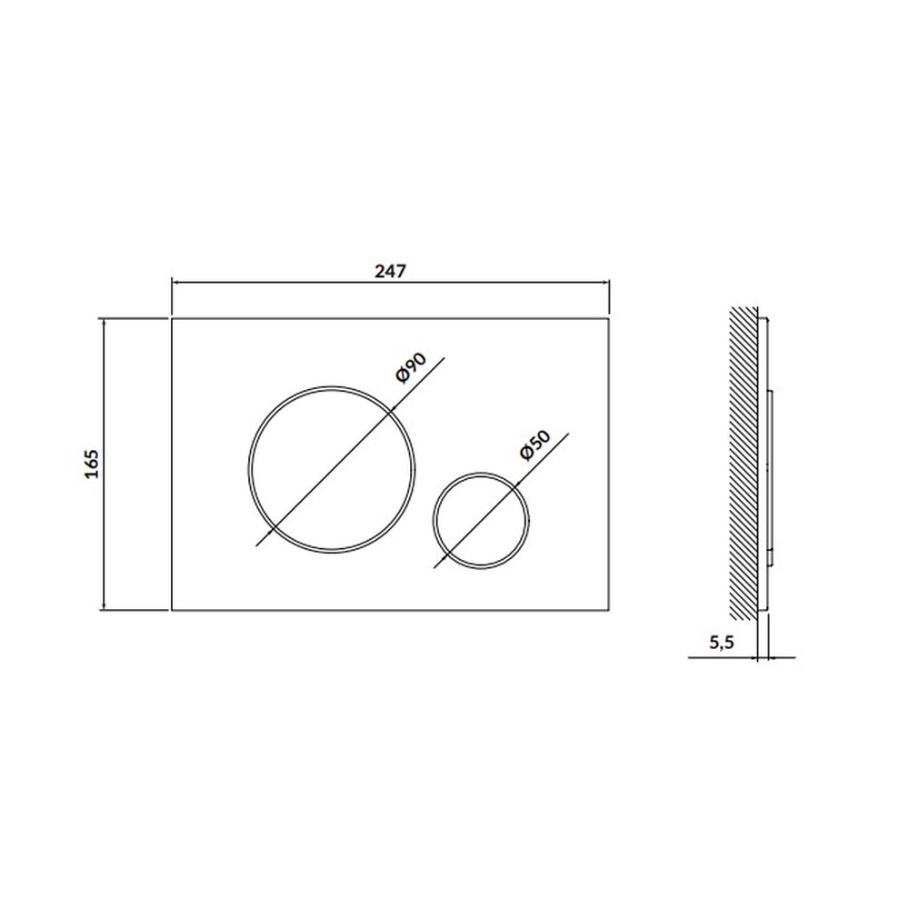 Set vas wc suspendat rimless cu capac soft close Bristol, rezervor incastrat si clapeta crom lucios Cersanit Opti B2 [5]