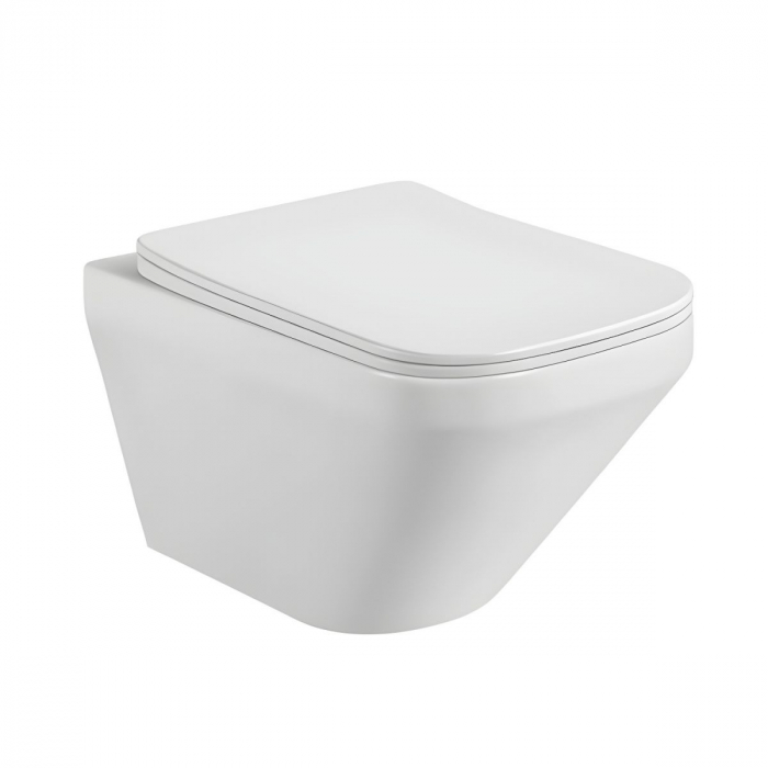 Set vas wc suspendat rimless cu capac soft close Bristol si set rezervor wc incastrat Grohe Rapid SL cu set fixare si clapeta crom Skate Cosmopolitan Grohe [2]