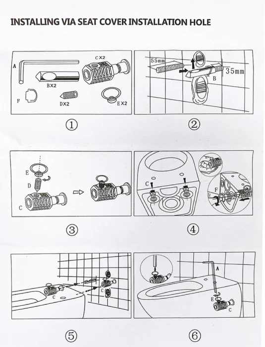 Set vas wc suspendat rimless cu capac soft close Bristol si set rezervor wc incastrat Grohe Rapid SL cu set fixare si clapeta crom Skate Cosmopolitan Grohe [6]