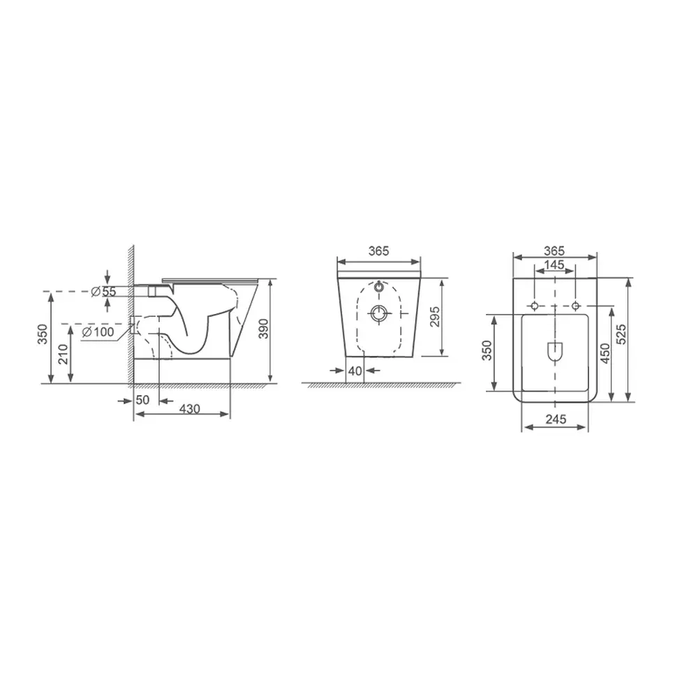 Set vas WC suspendat rimless, cu capac soft close plus rezervor incastrat Alcadrain [2]
