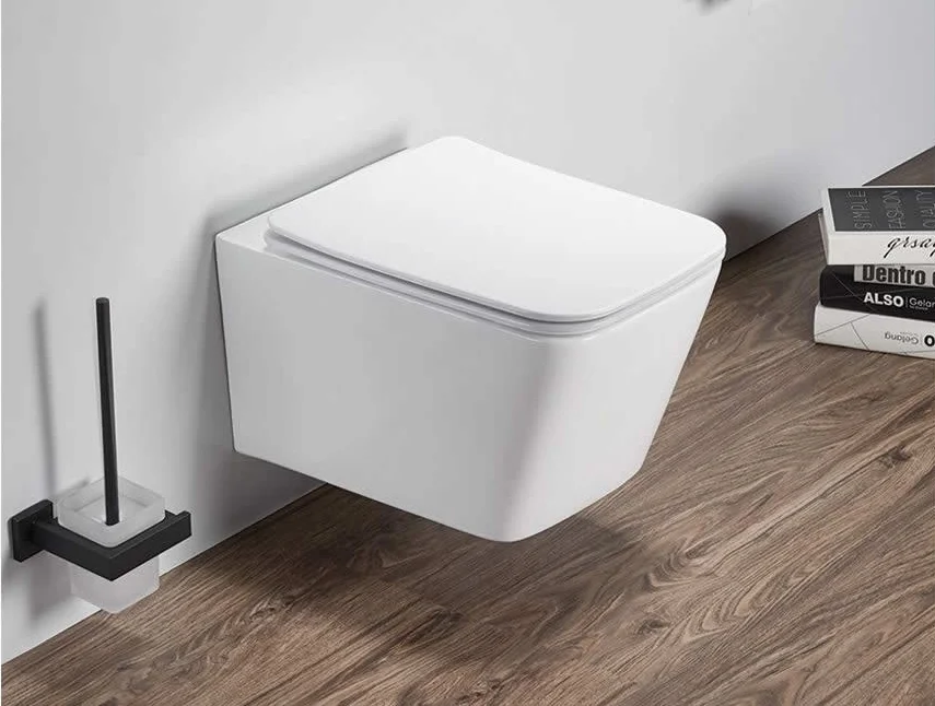 Set vas wc suspendat rimless cu capac soft close Safari si set rezervor wc incastrat Grohe Rapid SL cu set fixare si clapeta crom Skate Cosmopolitan Grohe [2]