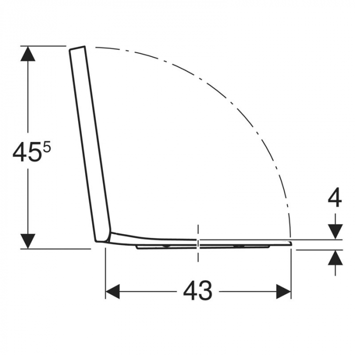 Set vas WC suspendat, rimless, forma dreptunghiulara, cu capac soft close din duroplast, alb, Geberit Selnova Square [8]