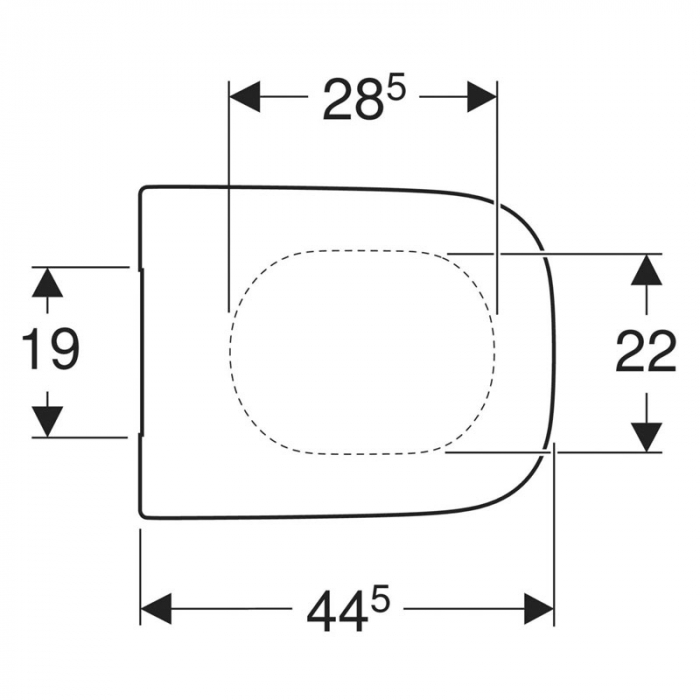 Set vas WC suspendat, rimless, forma dreptunghiulara, cu capac soft close din duroplast, alb, Geberit Selnova Square [9]