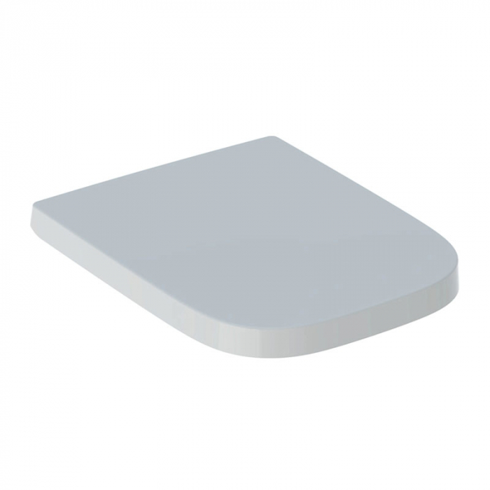 Set vas WC suspendat, rimless, forma dreptunghiulara, cu capac soft close din duroplast, alb, Geberit Selnova Square [6]