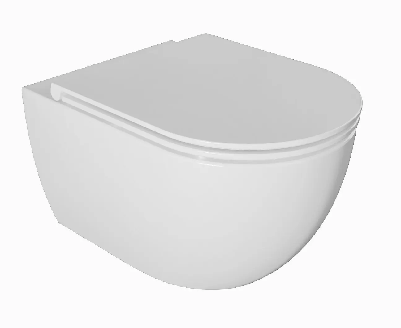 Set rezervor incastrat, toaleta Oudee, Rimless, capac softclose si clapeta Gemini New I, alb lucios [2]