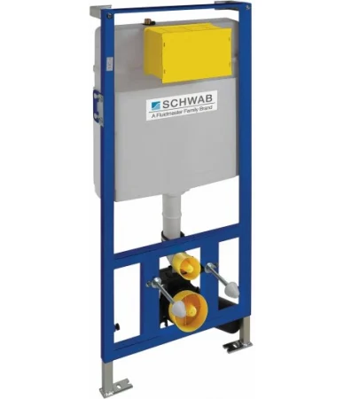 Set vas wc suspendat rimless Leziter Delano cu set rezervor incastrat Schwab si clapeta de actionare negru mat, Schwab Vela [2]