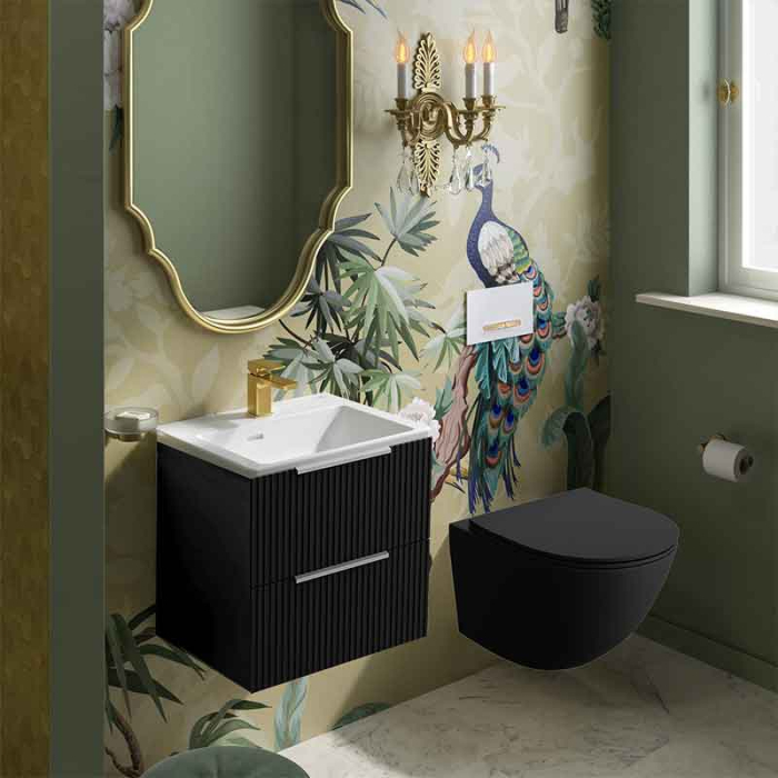 Set vas wc suspendat, tornado, negru mat, cu capac soft close si quick release, Spectrum Sierra [2]