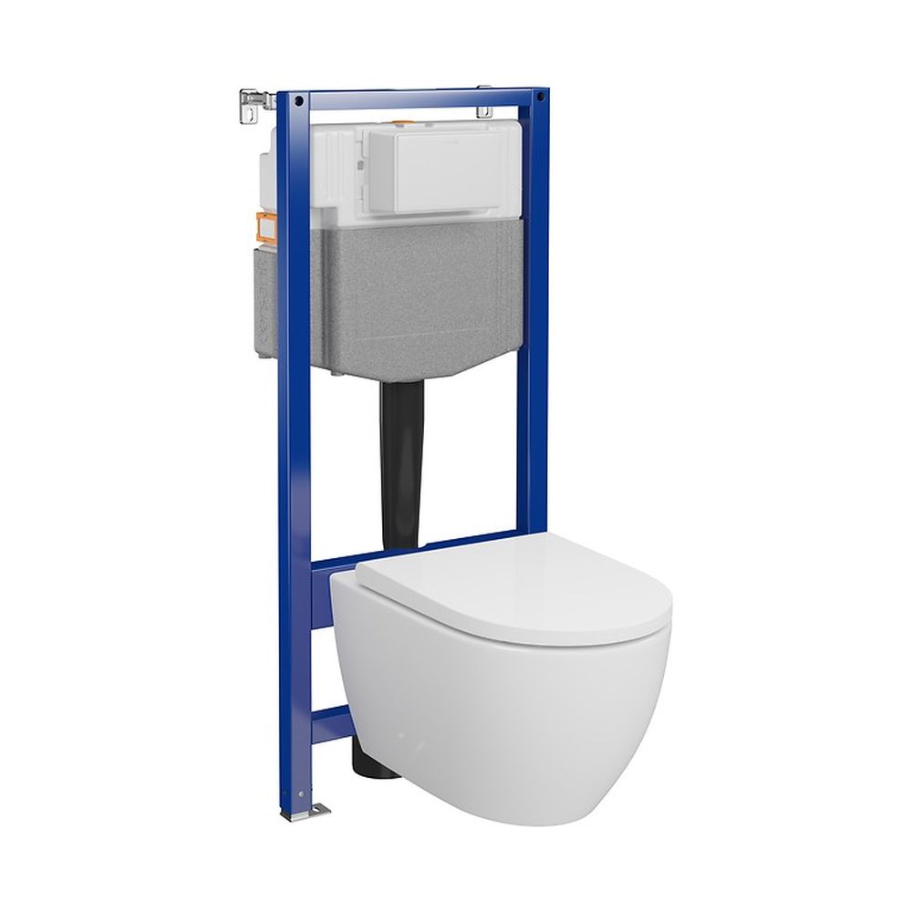 Set vas wc suspendat Zen Pro StreamOn cu capac soft close si rezervor incastrat C19 Aqua 50 pneumatic [3]
