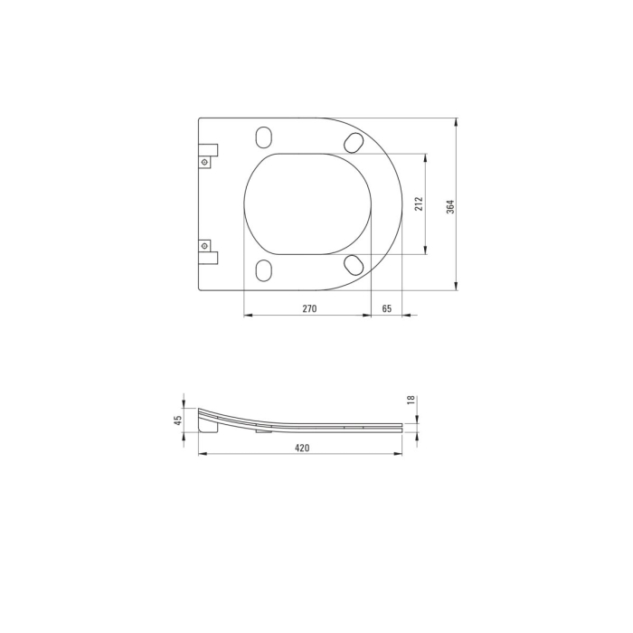 Set wc ingropat, 6 in 1, cadru cu vas wc, capac si buton spalare, Deante Peonia [2]