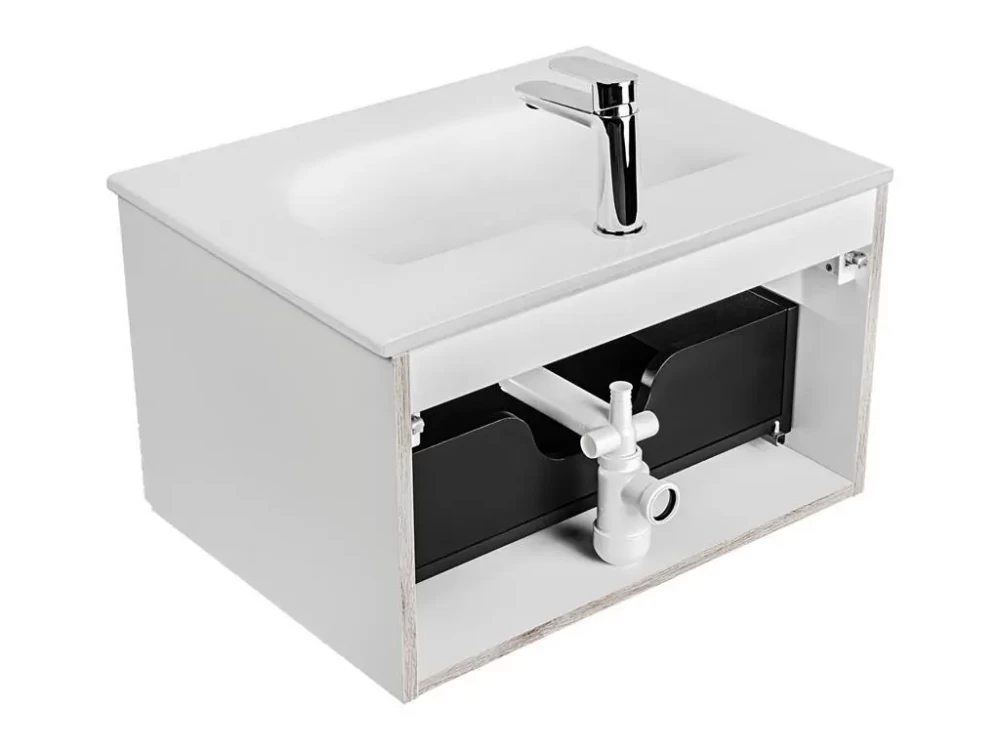 Sifon cu pahar decantor, Cersanit Preloc Space Saving, reglabil, 1 1/4 toli, evacuare 32 mm, venitl Pop Up ABS Chrom [3]