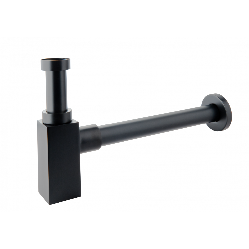 Sifon lavoar rectangular FDesign Kleome, negru mat [3]
