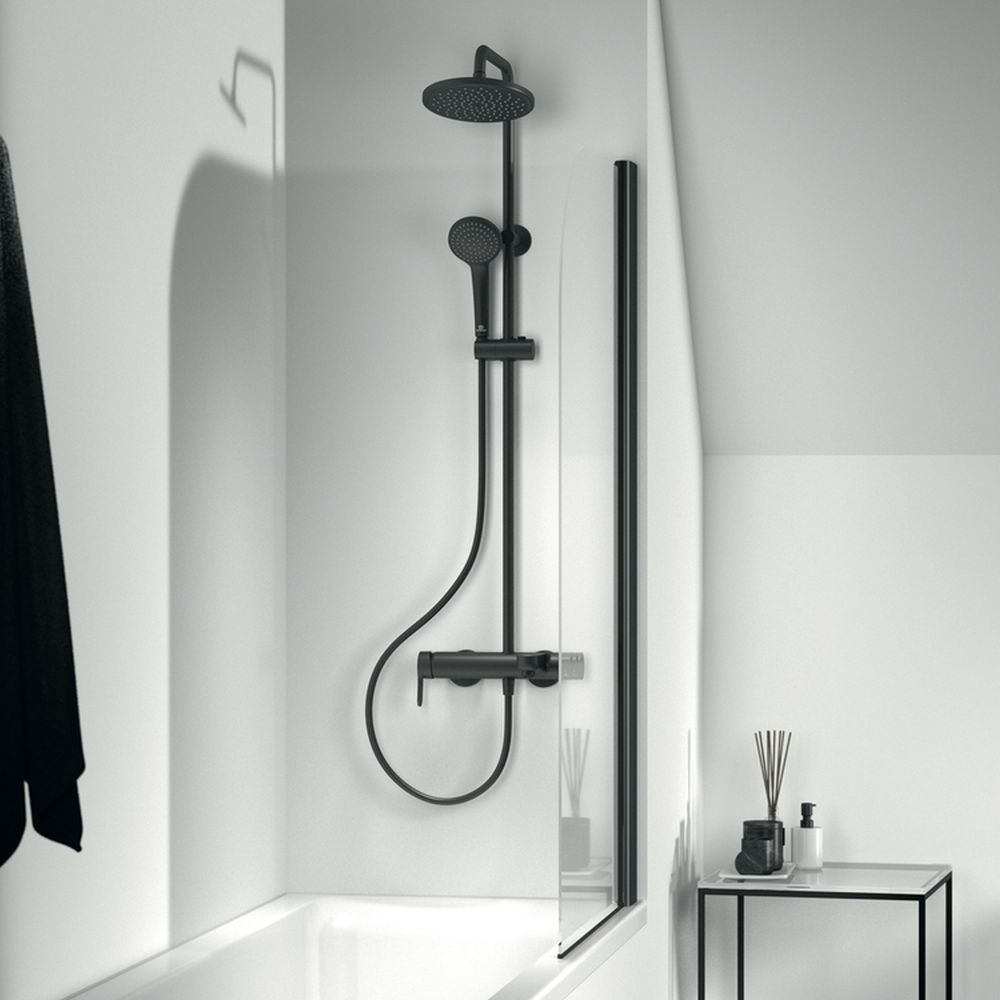Coloana de dus cu baterie monocomanda si pipa cada Ideal Standard Cerafine O II negru mat [2]