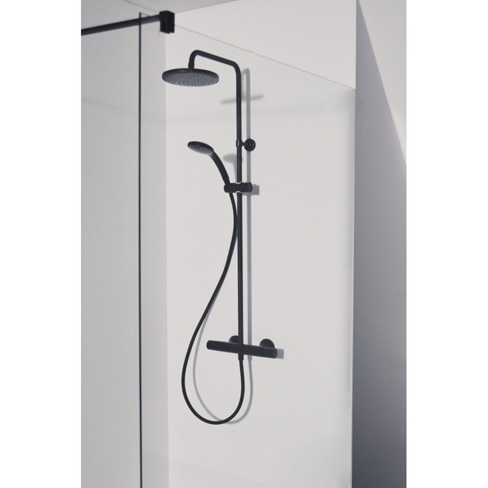 Coloana de dus cu baterie termostatata Ideal Standard Ceratherm T25 negru mat [2]