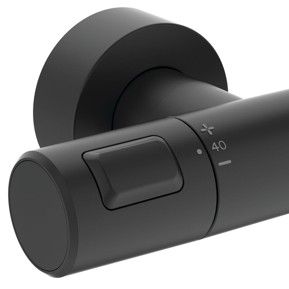 Coloana de dus cu baterie termostatata Ideal Standard Ceratherm T25 negru mat [4]