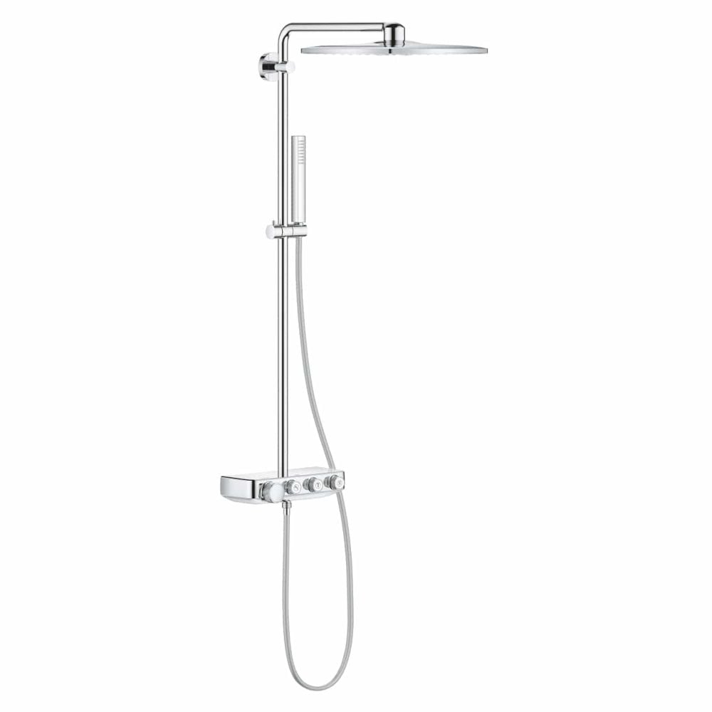 Coloana de dus crom cu baterie termostatata Grohe Euphoria Smartcontrol 310 Cube