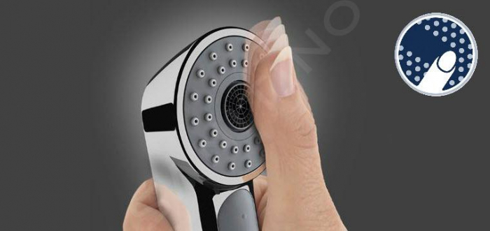 Set dus incastrat crom lucios cu baterie termostatata, palarie rotunda, Grohe Grohtherm SmartControl [6]