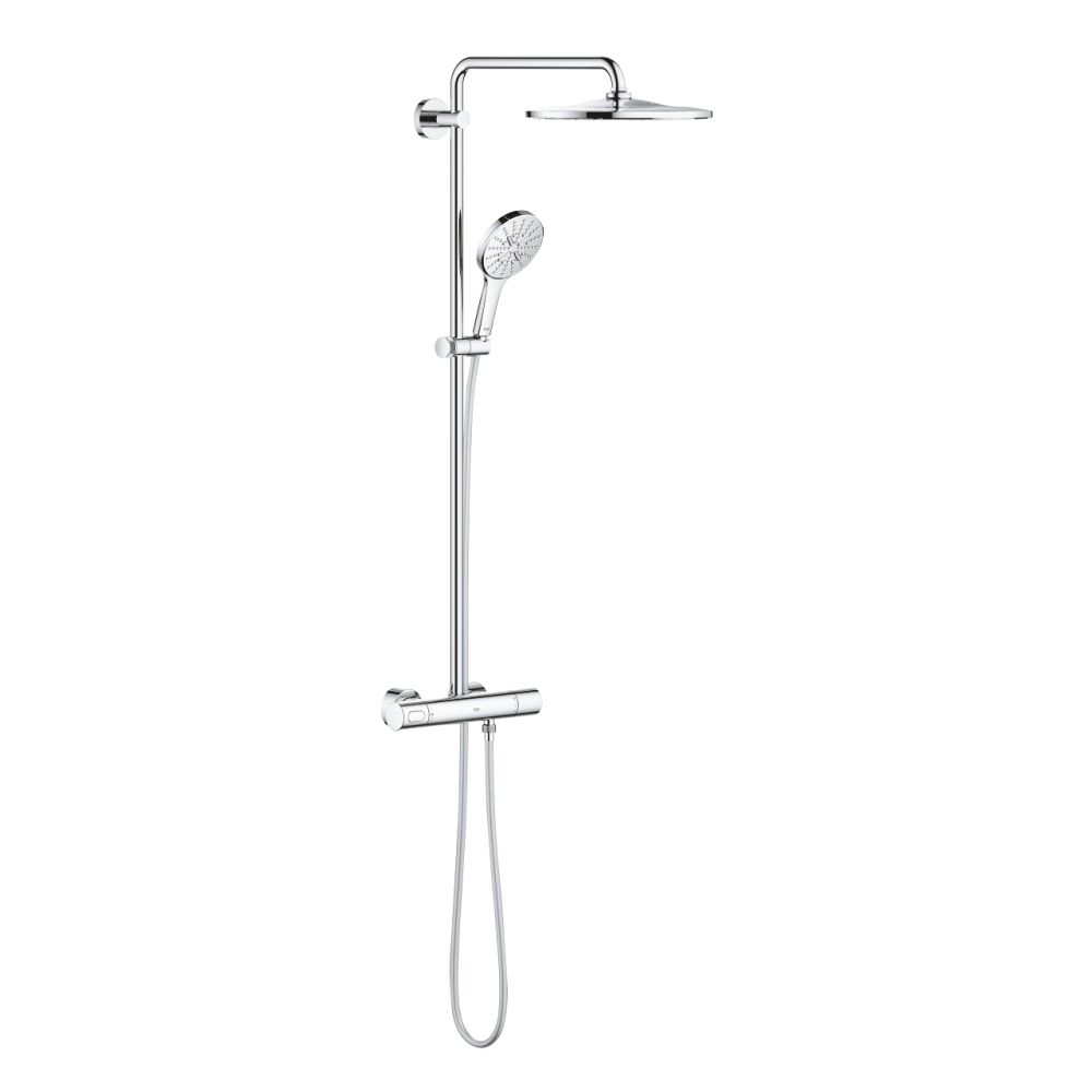 Coloana de dus crom cu baterie termostatata Grohe Rainshower Smartactive 2