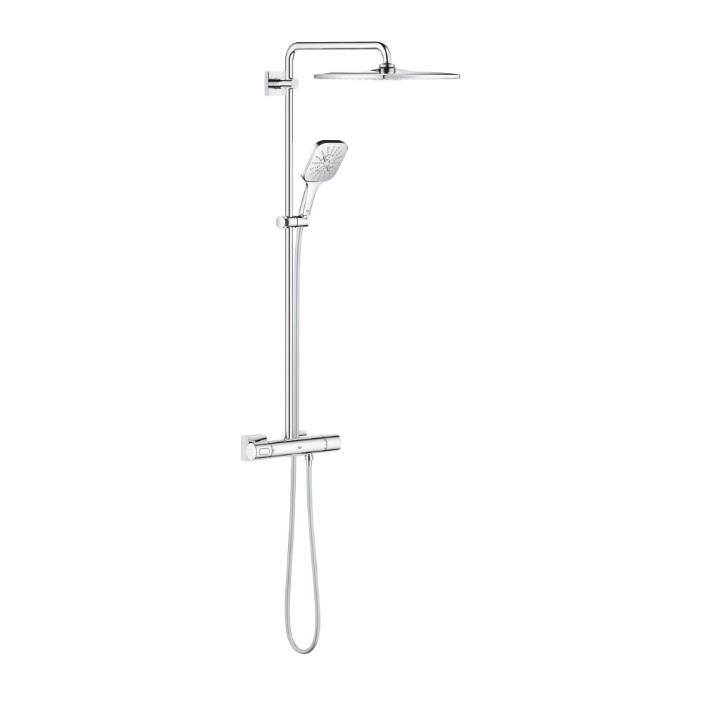 Coloana de dus crom cu baterie termostatata Grohe Rainshower Smartactive