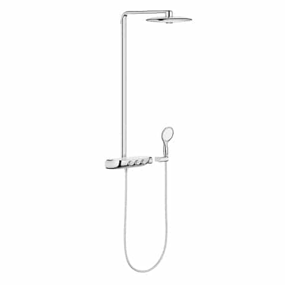 Palarie dus patrata cu brat dus vertical, culoare crom lucios Hansgrohe Raindance E 26250000 [3]