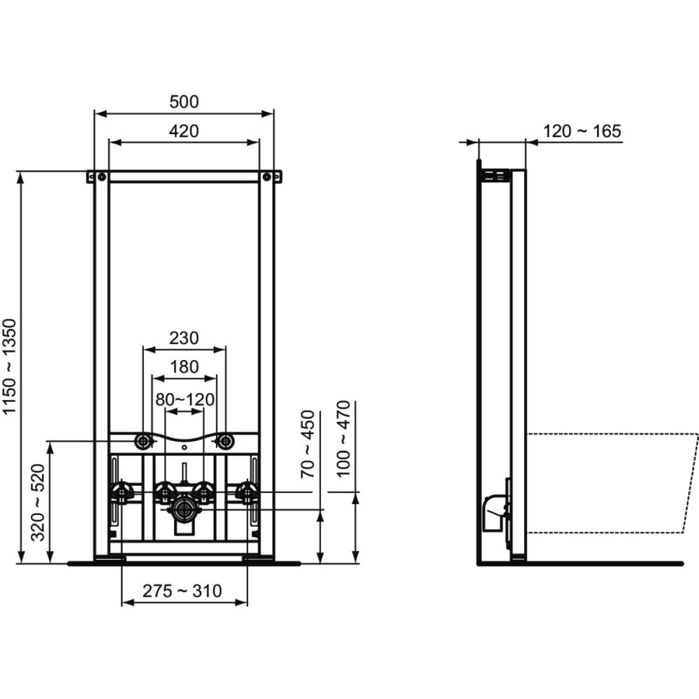 Cadru bideu Ideal Standard Prosys [5]